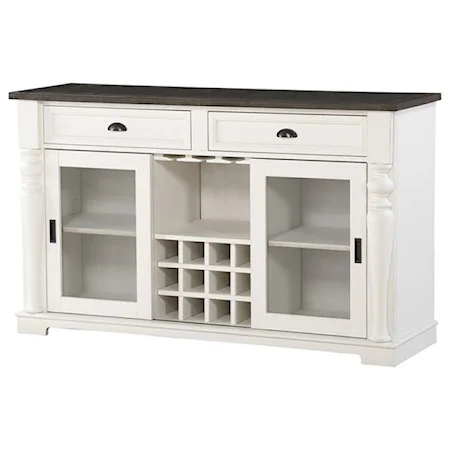 Farmhouse Server with Wine Storage